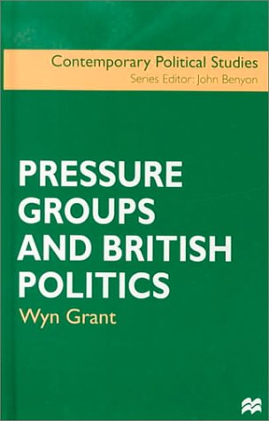 9780312226480: Pressure Groups and British Politics (Contemporary Political Studies)