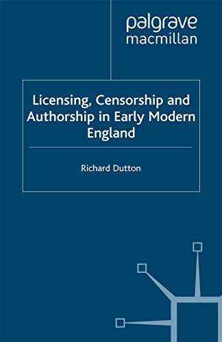 9780312236243: Licensing, Censorship and Authorship in Early Modern England: Buggeswords