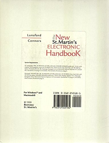 The New St. Martin's Electronic Handbook (9780312245184) by Lunsford, Andrea A.