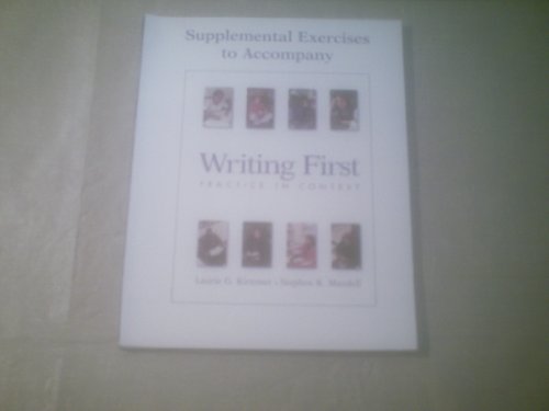 9780312250058: Title: Supplemental Exercises to Accompany Writing First