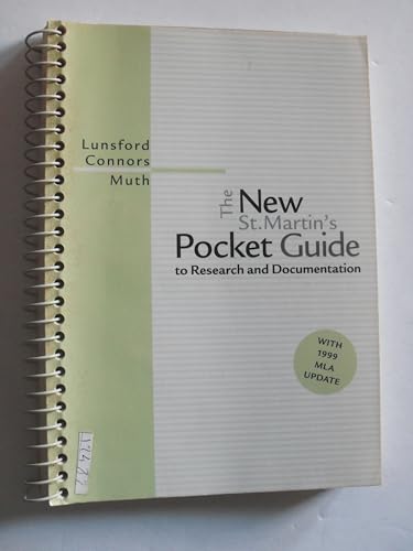 The New St. Martin's Pocket Guide to Research and Documentation (9780312256012) by Lunsford, Andrea; Connors, Robert; Muth, Marcia