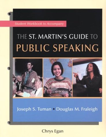 Stock image for Workbook to Accompany The St. Martin's Guide to Public Speaking for sale by HPB-Red
