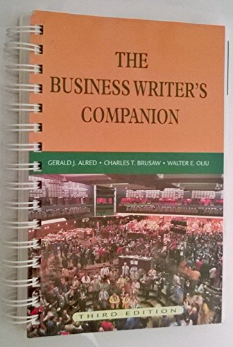 Beispielbild fr The Business Writer's Companion zum Verkauf von Wonder Book