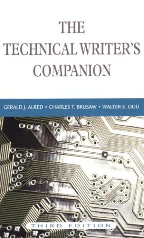 Stock image for The Technical Writer's Companion for sale by BookHolders