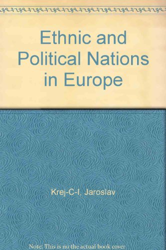 Stock image for ETHNIC AND POLITICAL NATIONS IN EUROPE for sale by Gian Luigi Fine Books
