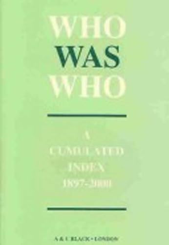 Stock image for Who Was Who Cumulative Index (Volume 1 - 10) for sale by Midtown Scholar Bookstore