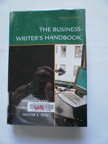 Imagen de archivo de The Business Writer's Handbook a la venta por Better World Books