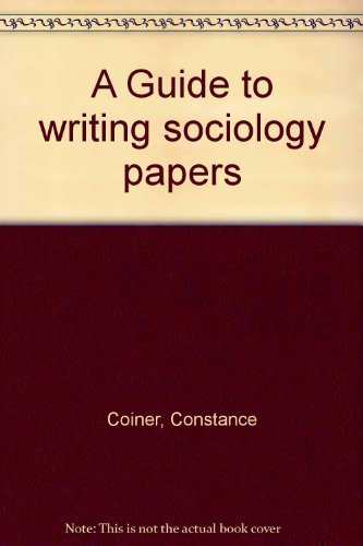 Stock image for A Guide to writing sociology papers for sale by SecondSale