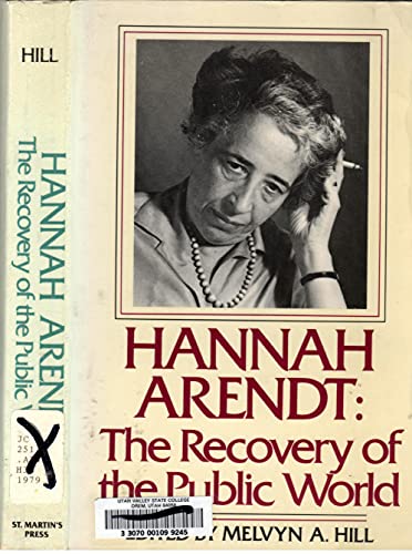Imagen de archivo de Hannah Arendt: The recovery of the public world a la venta por Once Upon A Time Books