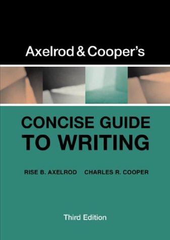Imagen de archivo de Axelrod and Cooper's Concise Guide to Writing a la venta por Better World Books