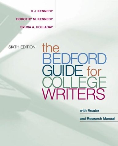 Stock image for The Bedford Guide for College Writers with Reader and Research Manual for sale by ThriftBooks-Atlanta