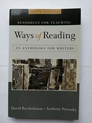 Stock image for Ways of Reading: An Anthology for Writers for sale by BooksRun