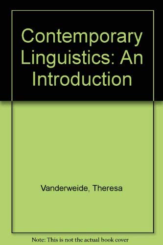 Beispielbild fr Contemporary Linguistics : An Introduction zum Verkauf von Better World Books