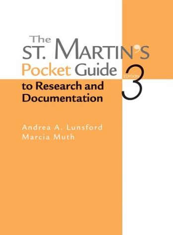 9780312398323: The St. Martin's Pocket Guide to Research and Documentation