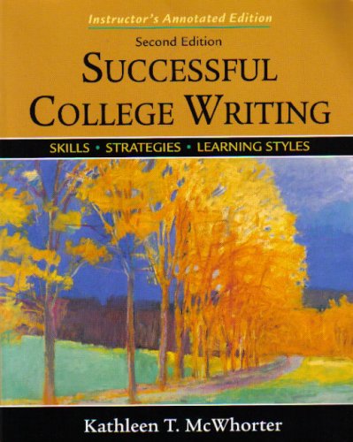 Beispielbild fr Successful College Writing- Skills, Strategies and Learning Styles, Instructor's Annotated Edition, 2nd zum Verkauf von a2zbooks