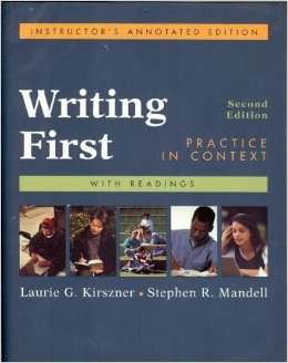 Beispielbild fr Writing First: Practice in Context zum Verkauf von Wonder Book