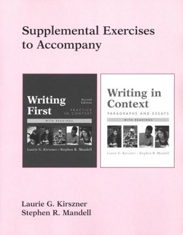 Immagine dell'editore per Supplemental Exercises to Accompany Writing First and Writing in Context venduto da HPB-Red