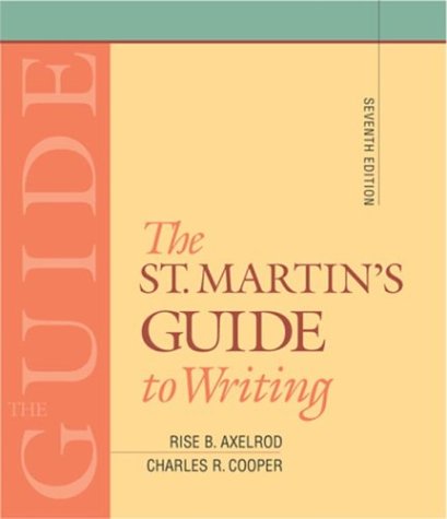 Beispielbild fr The St. Martin's Guide to Writing zum Verkauf von SecondSale