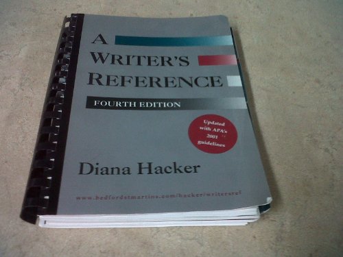 9780312401610: A Writer's Reference: With 2001 Apa Guidelines