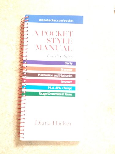 Beispielbild fr A Pocket-Style Manual zum Verkauf von Better World Books