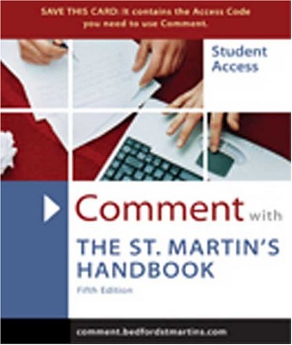 Comment for The St. Martin's Handbook (9780312410049) by Lunsford, Andrea A.; Creed, Walter