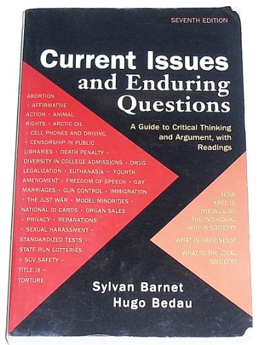 Stock image for Current Issues and Enduring Questions: A Guide to Critical Thinking and Argument with Readings for sale by SecondSale