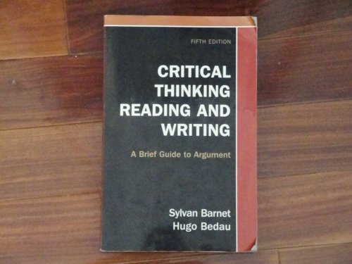 Beispielbild fr Critical Thinking, Reading, and Writing: A Brief Guide to Argument zum Verkauf von ThriftBooks-Dallas