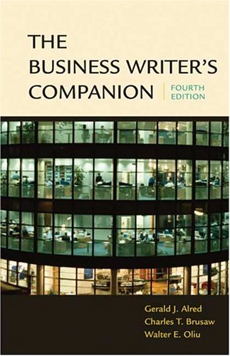 Imagen de archivo de The Business Writer's Companion a la venta por Wonder Book