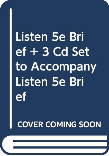 Listen 5e Brief paper & 3 CD set to Accompany Listen 5e Brief (9780312413439) by Kerman, Joseph; Tomlinson, Gary