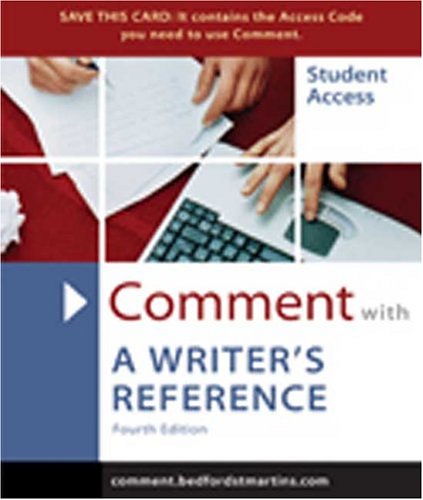 Comment with A Writer's Reference (9780312419356) by Hacker, Diana; Creed, Walter