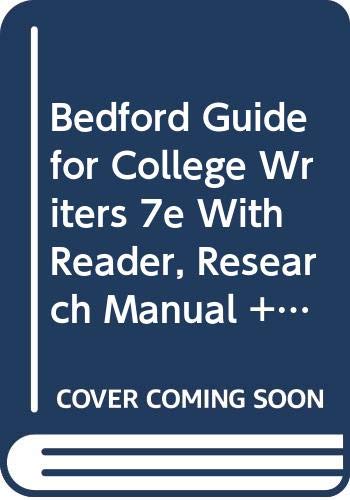 Bedford Guide for College Writers 7e 4-in-1 paper & Writing Guide Software (9780312433147) by Kennedy, X. J.; Kennedy, Dorothy M.; Muth, Marcia F.; Holladay, Sylvia A.