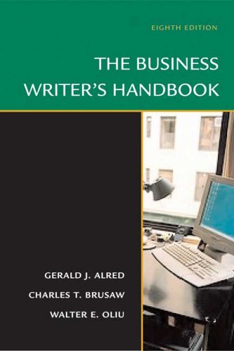 Beispielbild fr The Business Writer's Handbook zum Verkauf von Wonder Book