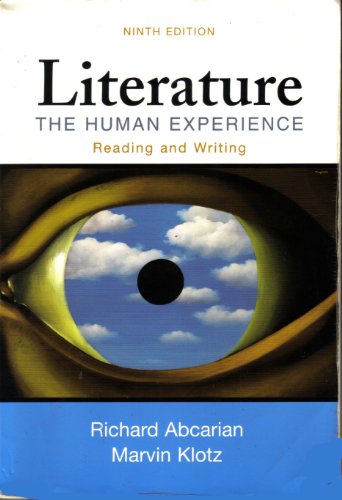 9780312436513: Literature: The Human Experience