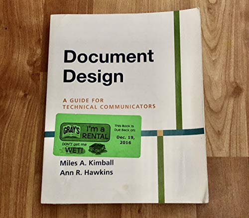 Stock image for Document Design: A Guide for Technical Communicators for sale by Idaho Youth Ranch Books