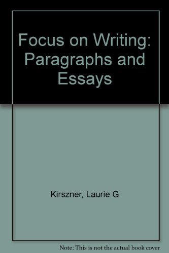 Stock image for Focus on Writing: Paragraphs and Essays (Instructor's Edition) for sale by BookHolders