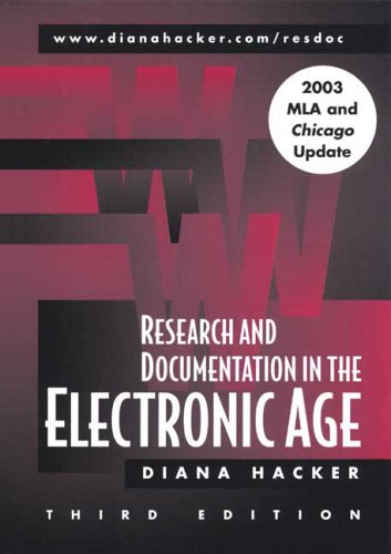 Stock image for Research and Documentation in the Electronic Age: with 2003 MLA and Chicago Update for sale by HPB-Red