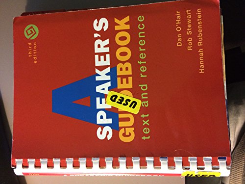 Beispielbild fr A Speaker's Guidebook: Text and Reference zum Verkauf von SecondSale