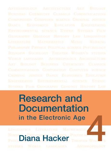 Imagen de archivo de Research and Documentation in the Electronic Age a la venta por BookHolders