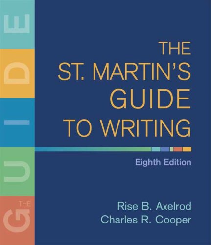 Imagen de archivo de The St. Martin's Guide to Writing a la venta por Gulf Coast Books