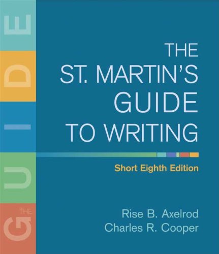 Imagen de archivo de The St. Martin's Guide to Writing a la venta por BookHolders