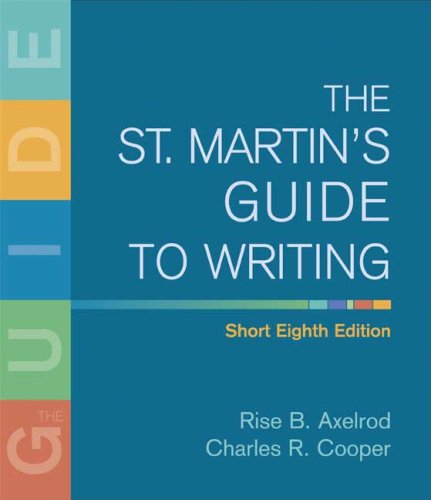 Stock image for The St. Martin's Guide to Writing for sale by BookHolders