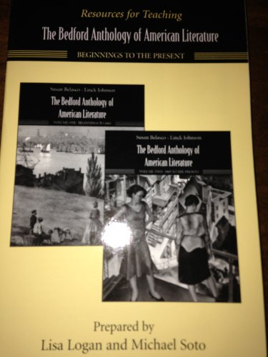 Imagen de archivo de The Bedford Anthology of American Literature Beginnings to the Present (Resources for Teaching) a la venta por Redux Books