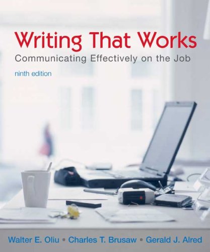 Imagen de archivo de Writing That Works: Communicating Effectively on the Job a la venta por Goodwill of Colorado