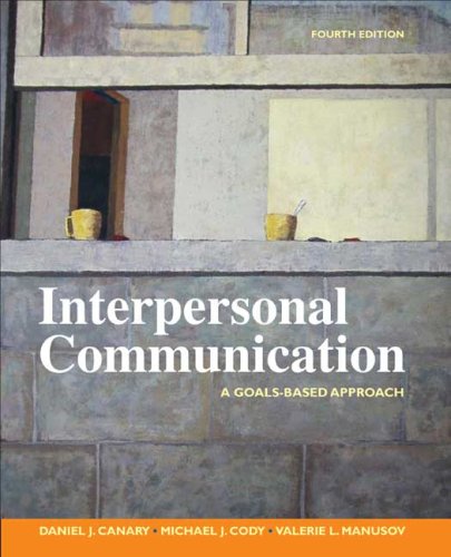 Beispielbild fr Interpersonal Communication : A Goals-Based Approach zum Verkauf von Better World Books