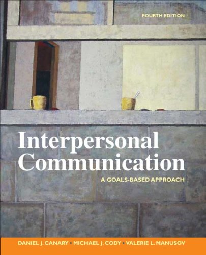 Imagen de archivo de Interpersonal Communication: A Goals Based Approach a la venta por Wonder Book