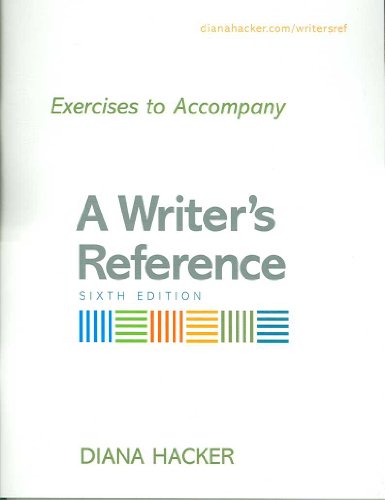 Imagen de archivo de Exercises to Accompany A Writer's Reference a la venta por SecondSale