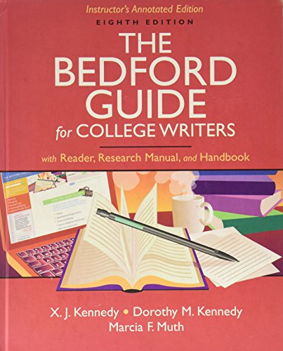 Imagen de archivo de The Beford Guide for College Writers - Instructor's Annotated Edition (With Reader, Research Manual and Handbook) a la venta por HPB-Red
