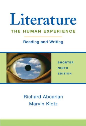 9780312452810: Literature, the Human Experience Reading and Writing: Shorter Edition
