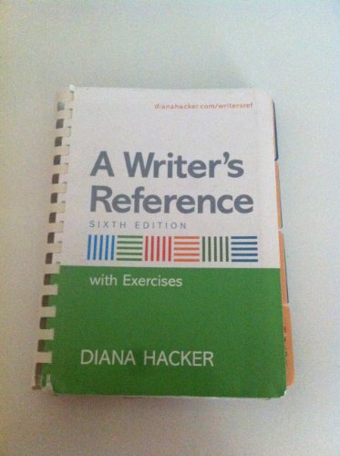 Imagen de archivo de A Writer's Reference with Integrated Exercises a la venta por SecondSale