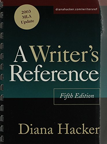 Writer's Reference 5e with 2003 MLA Update & Research Pack (9780312459536) by Hacker, Diana; Downs, Douglas P.; Fister, Barbara